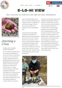 Cover photo for EBCI Division of Agriculture and Natural Resources Newsletter